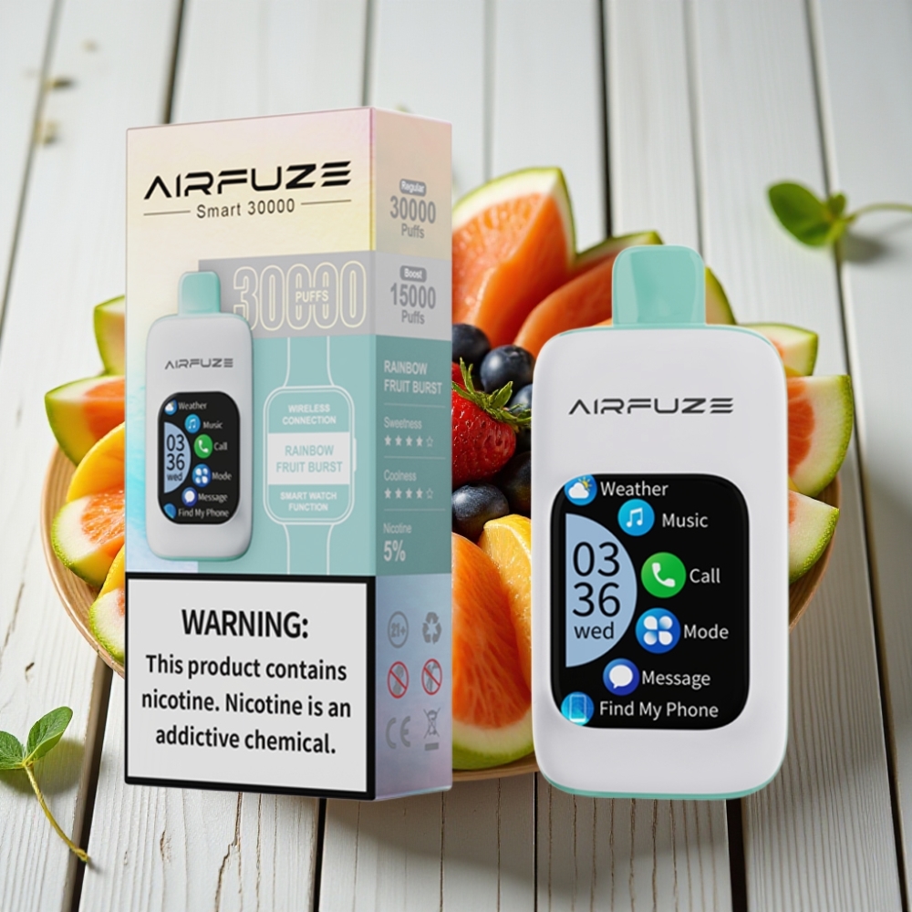 AirFuze Smart 30000 Puffs Disposable Pod Gökkuşağı Meyve Patlaması 5 Nikotin 900mAh