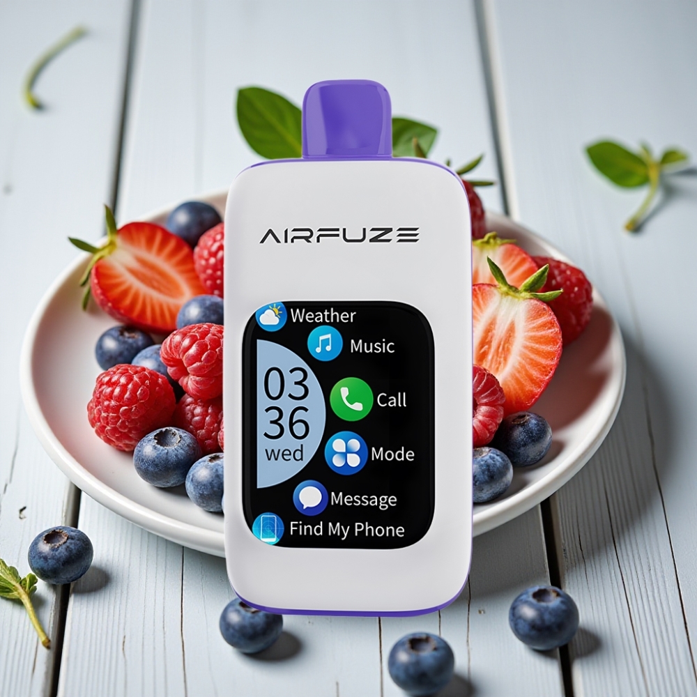 AirFuze Smart 30000 Puffs Disposable Pod Mavi Ahududu Buz 5 Nikotin 900mAh