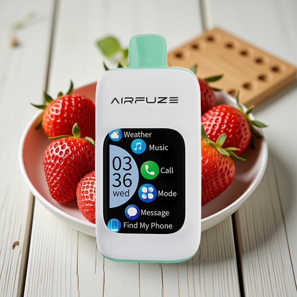 AirFuze Smart 30000 Puffs Disposable Pod Çilek Yaz Keyfi - 5 Nikotin 900mAh Type-C