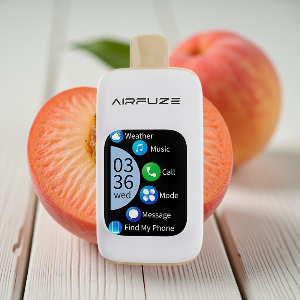 AirFuze Smart 30000 Puffs Disposable Pod Şeftali Aromalı 5 Nikotin 900mAh Type-C