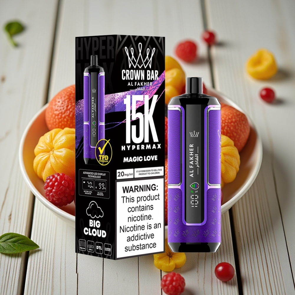 Al Fakher Crown Bar 15K Hypermax Tek Kullanımlık Vape Kit - 22ml 15000 Puf 600mAh Sihirli Aşk