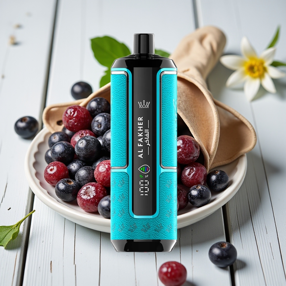Al Fakher Crown Bar 15K Hypermax Tek Kullanımlık Vape Kit Böğürtlen Buz – 22ml 600mAh 15K Puff