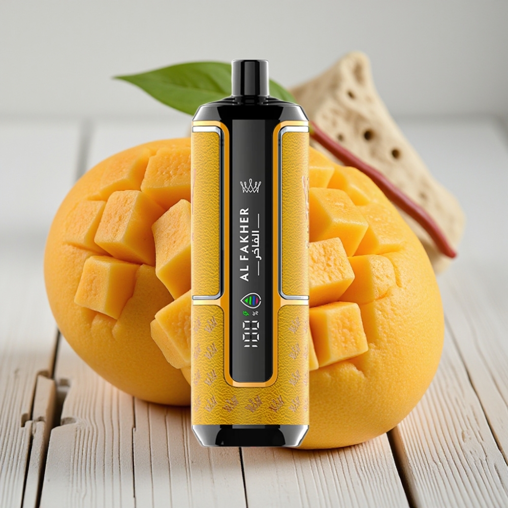 Al Fakher Crown Bar 15K Hypermax Tek Kullanımlık Vape Kit Mango Buz – 22ml 15000 Puf 600mAh