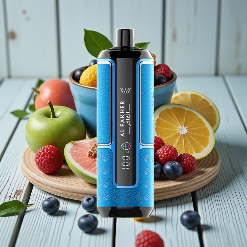 Al Fakher Crown Bar 15K Hypermax Tek Kullanımlık Vape Kit Mavi Okyanus – 22ml 15K Puf 600mAh