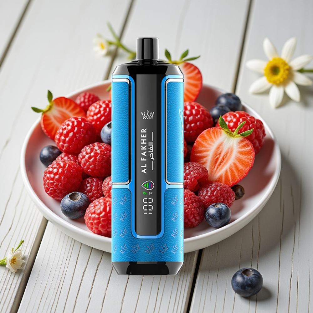 Al Fakher Crown Bar 15K Hypermax Tek Kullanımlık Vape Kit Çilek Buz 22ml 15000 Puff