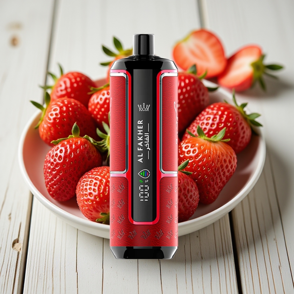 Al Fakher Crown Bar 15K Hypermax Tek Kullanımlık Vape Kit Çilek Punch - 22ml 15000 Puff 6mg