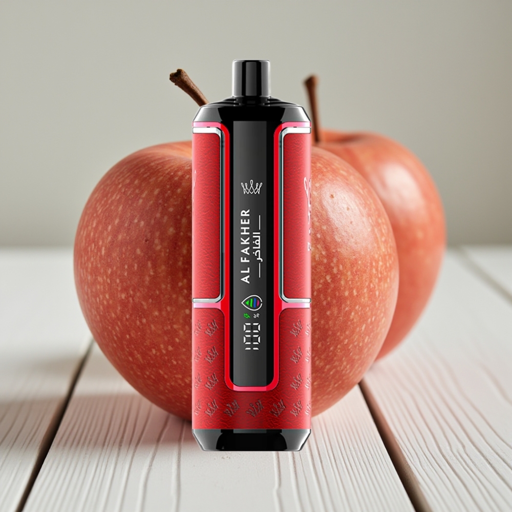 Al Fakher Crown Bar 15K Hypermax Tek Kullanımlık Vape Kit İki Elma - 22ml 15K Puff 6mg/ml