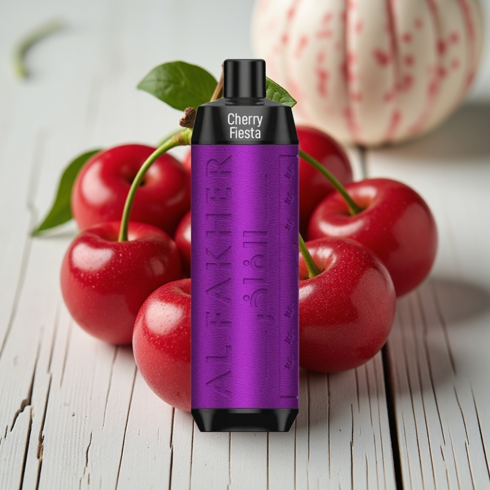 Al Fakher Crown Bar 8000 Crystal Tek Kullanımlık Vape Kiraz Şenliği 18ml 8000 Puff 5mg