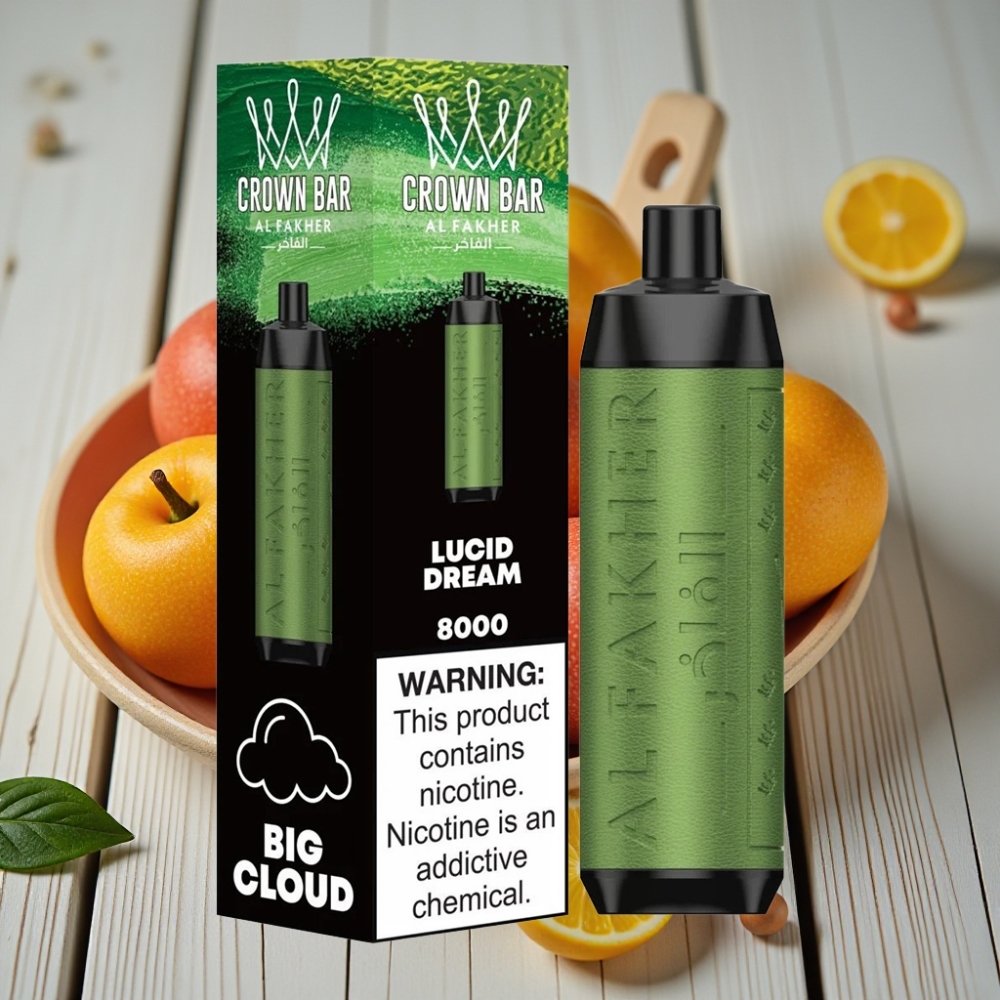 Al Fakher Crown Bar 8000 Crystal Tek Kullanımlık Vape Rüya Gibi – 18ml 8000 Puf 5mg Nikotin