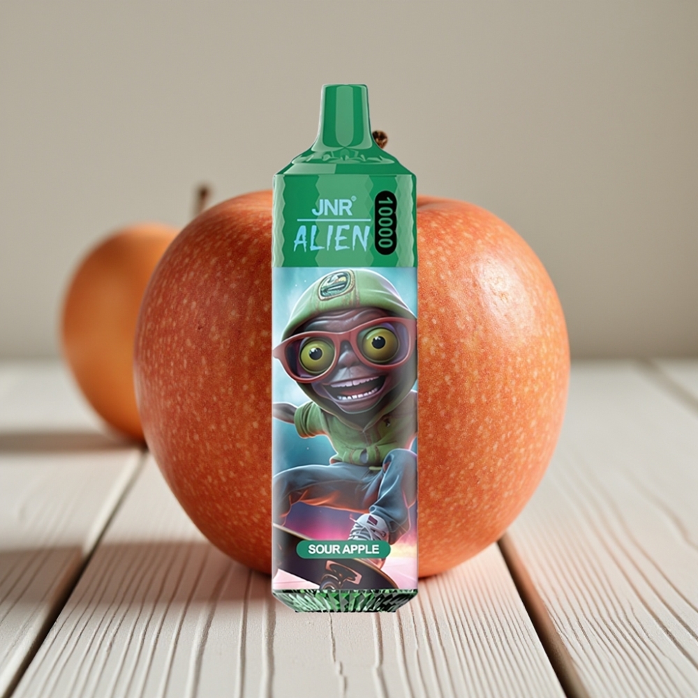 JNR Alien 10000 Puffs Ekşi Elma Aromalı 850mAh 20ml Type-C RGB
