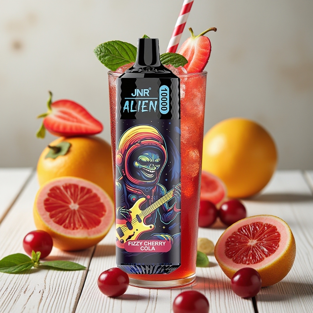 JNR Alien 10000 Puffs Gazlı Kiraz Kola - 850mAh 20ml Type-C RGB