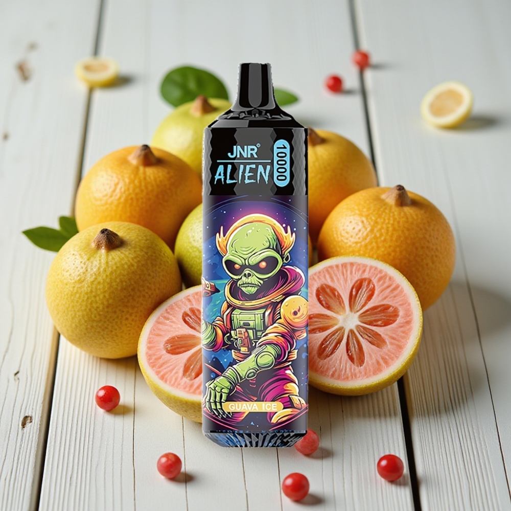JNR Alien 10000 Puffs Guava Buz Tek Kullanımlık Vape 850mAh 20ml Type-C