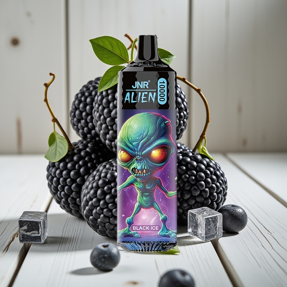 JNR Alien 10000 Puffs Siyah Buz 850mAh 20ml Type-C RGB LED