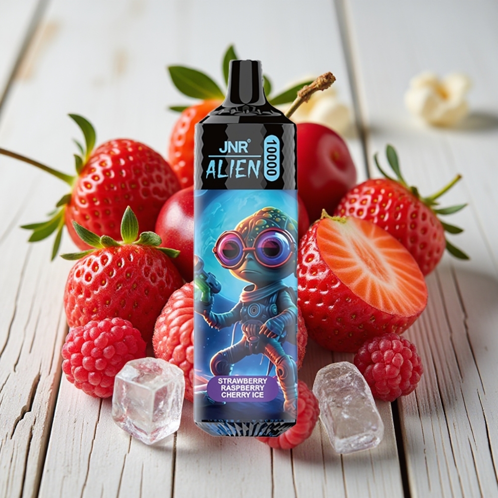 JNR Alien 10000 Puffs Çilek Ahududu Vişne Buz - 850mAh 20ml Type-C