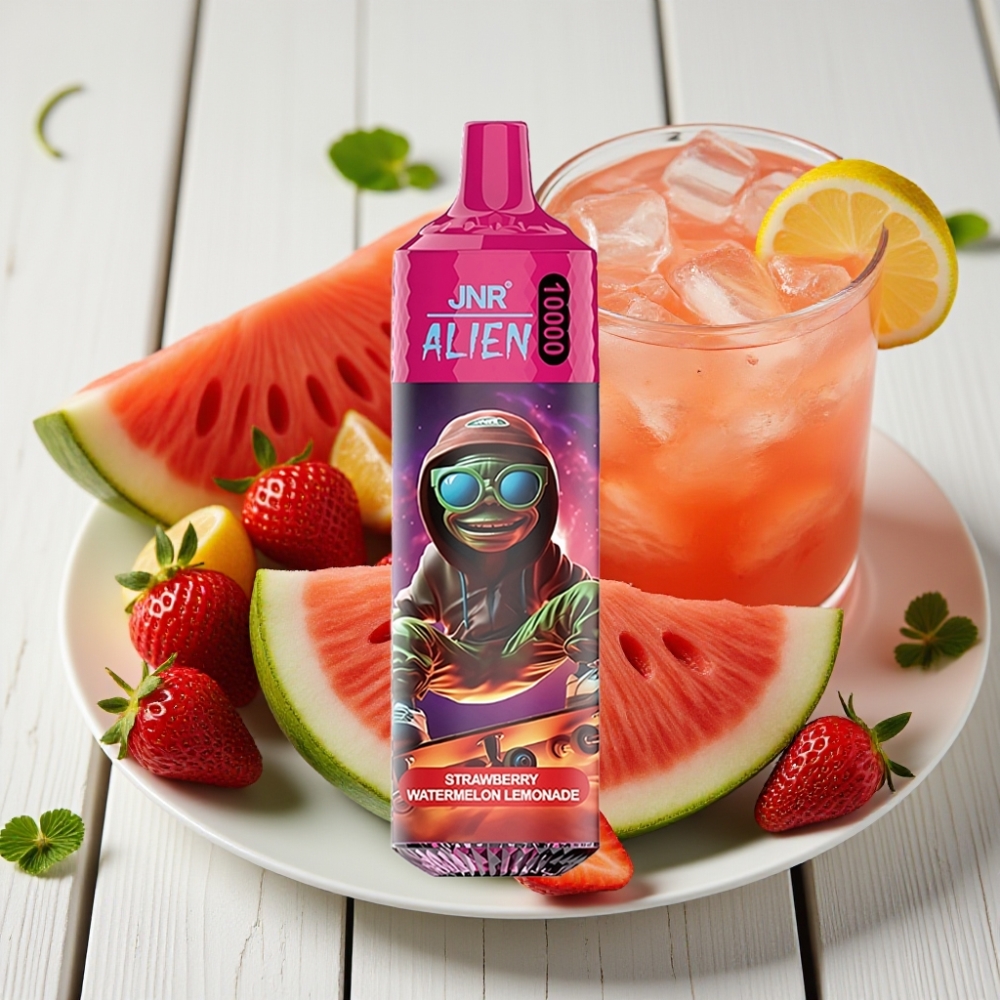 JNR Alien 10000 Puffs Çilek Karpuz Limonata 850mAh 20ml Type-C RGB
