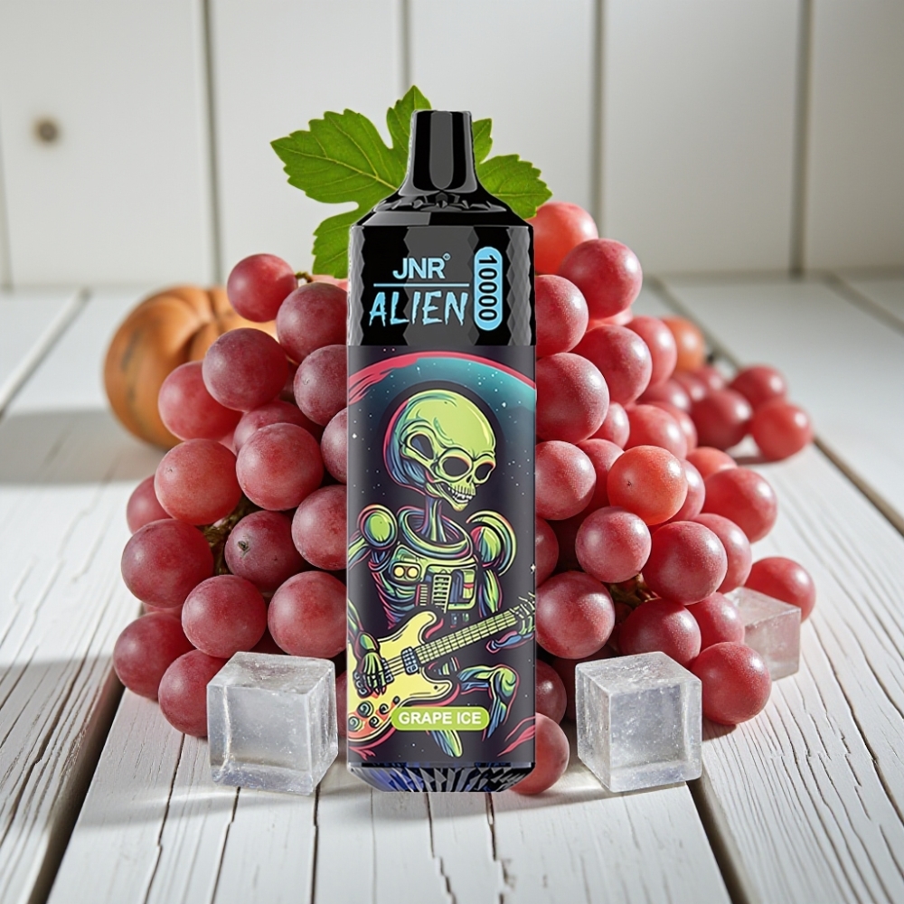 JNR Alien 10000 Puffs Üzüm Buz Aromalı 850mAh 20ml Type-C RGB