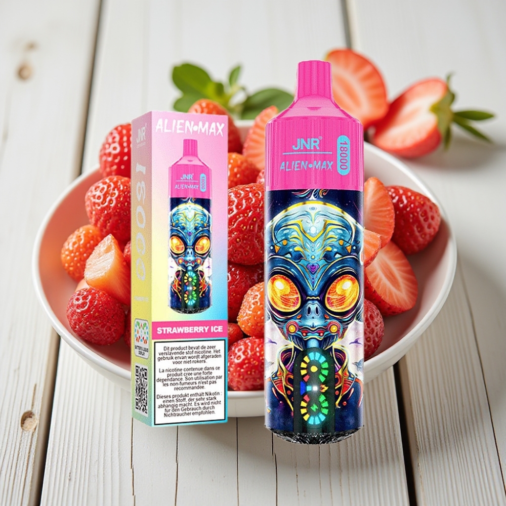JNR Alien Max 18000 Puffs Çilek Buz Tek Kullanımlık Vape 28ml 850mAh Type-C