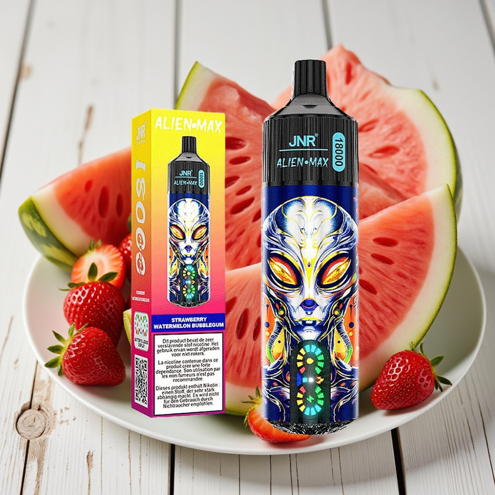 JNR Alien Max 18000 Puffs Çilek Karpuz Balon Şeker Akıllı LED Ekran  850mAh  28ml