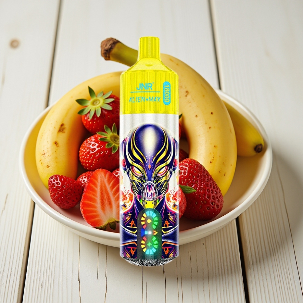 JNR Alien Max 18000 Puffs Çilek Muz 28ml 850mAh Tip-C Şarj