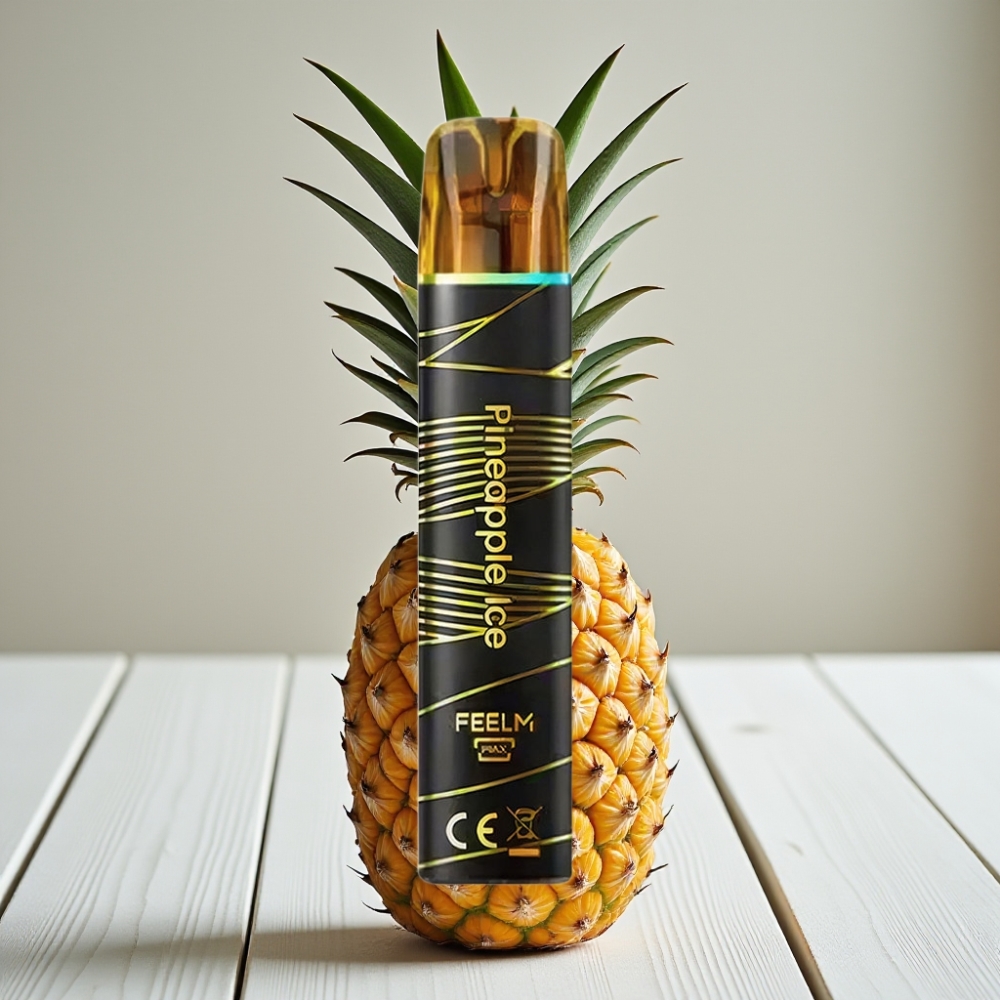 JNR BlackGolden 600+200 Puffs Tek Kullanımlık Vape Ananas Buz 800 Puff 550mAh 2ml