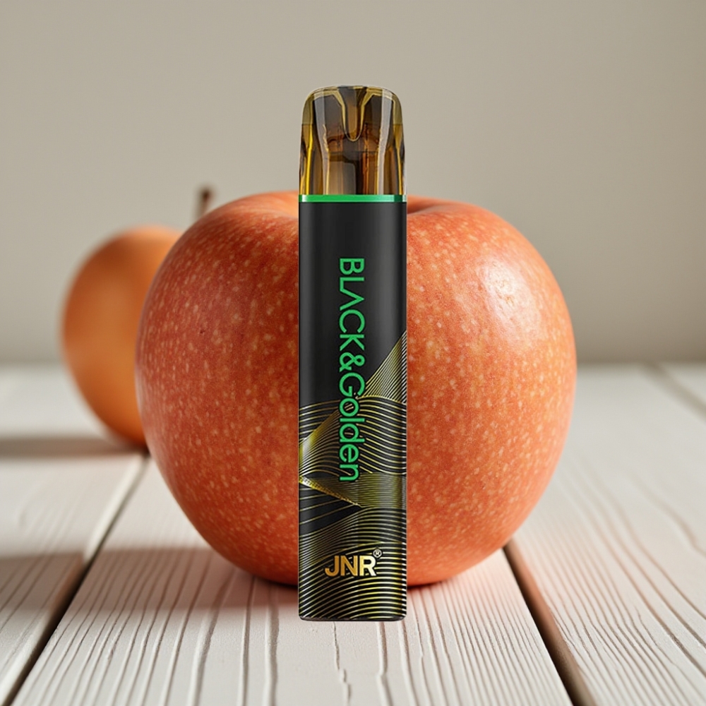 JNR BlackGolden 600+200 Puffs Tek Kullanımlık Vape Ekşi Elma Aromalı 800 Puffs 550mAh 2ml