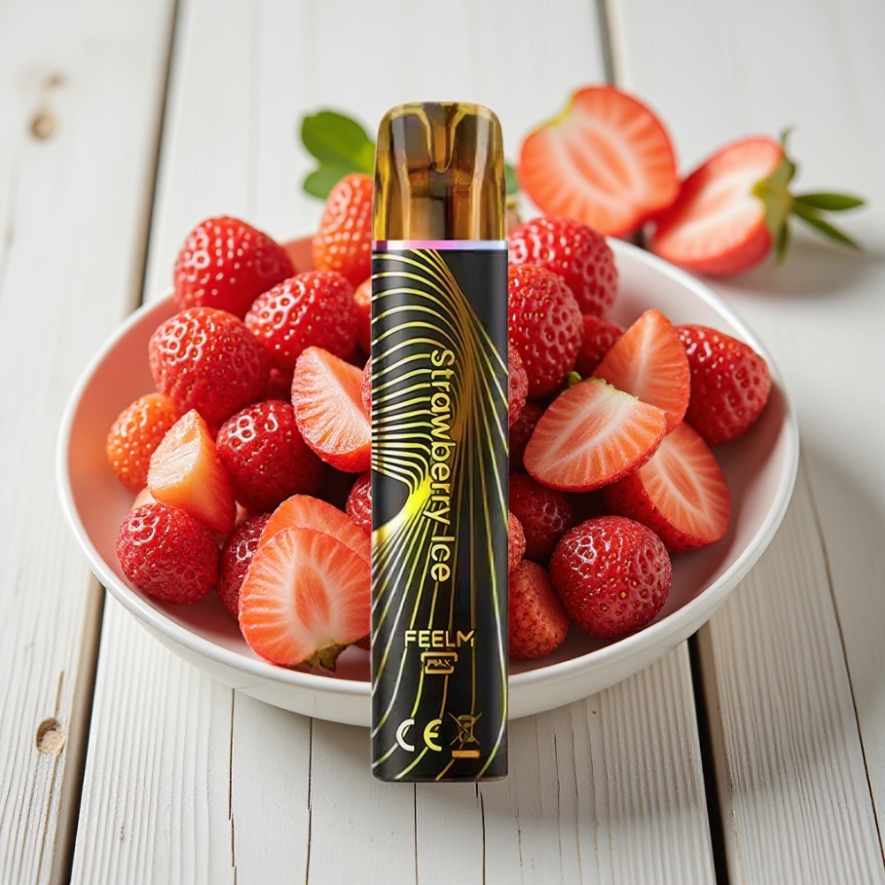 JNR BlackGolden 600+200 Puffs Tek Kullanımlık Vape Çilek Buz 800 Puffs 550mAh 2ml
