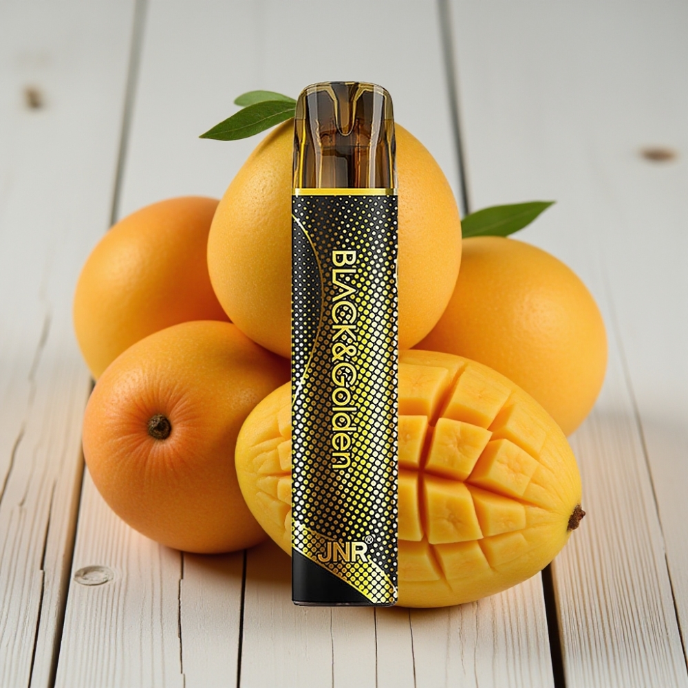 JNR BlackGolden 600+200 Puffs Tek Kullanımlık Vape Üçlü Mango 800 Puff 550mAh 2ml