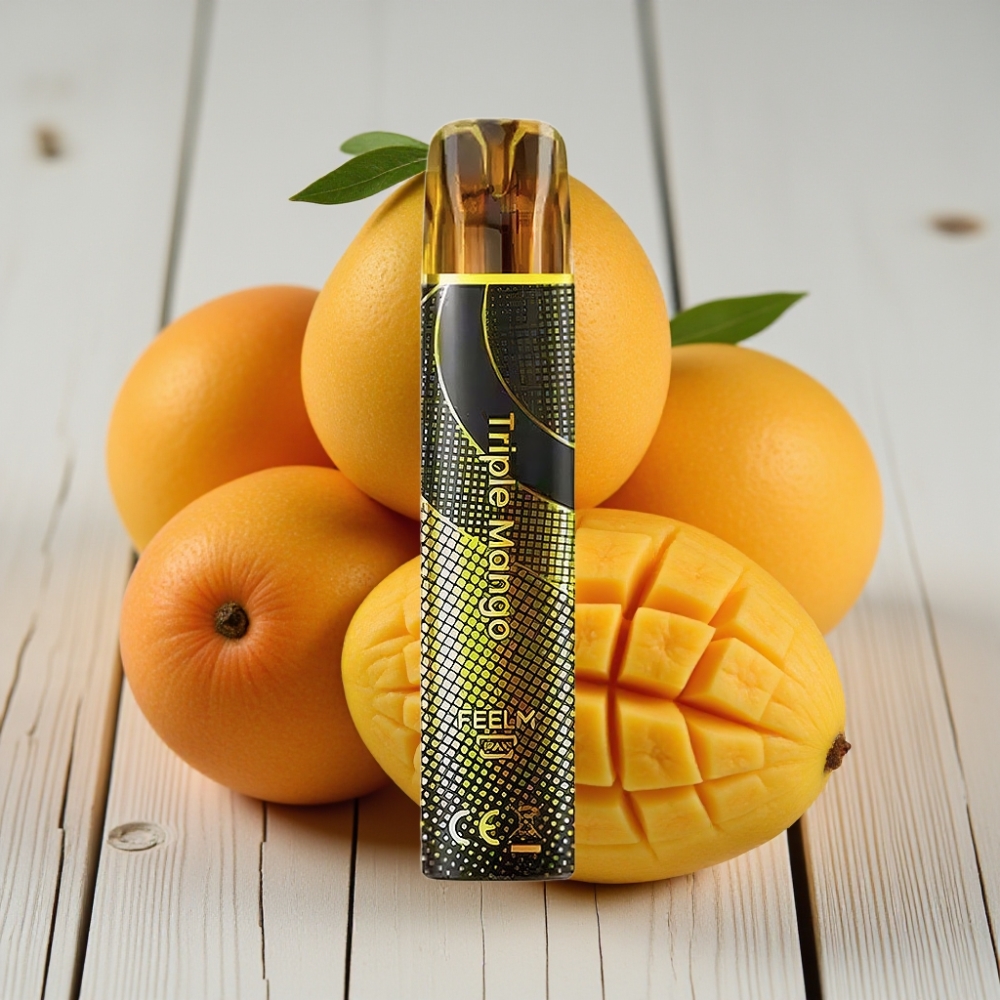 JNR BlackGolden 600+200 Puffs Tek Kullanımlık Vape Üçlü Mango 800 Puff 550mAh 2ml
