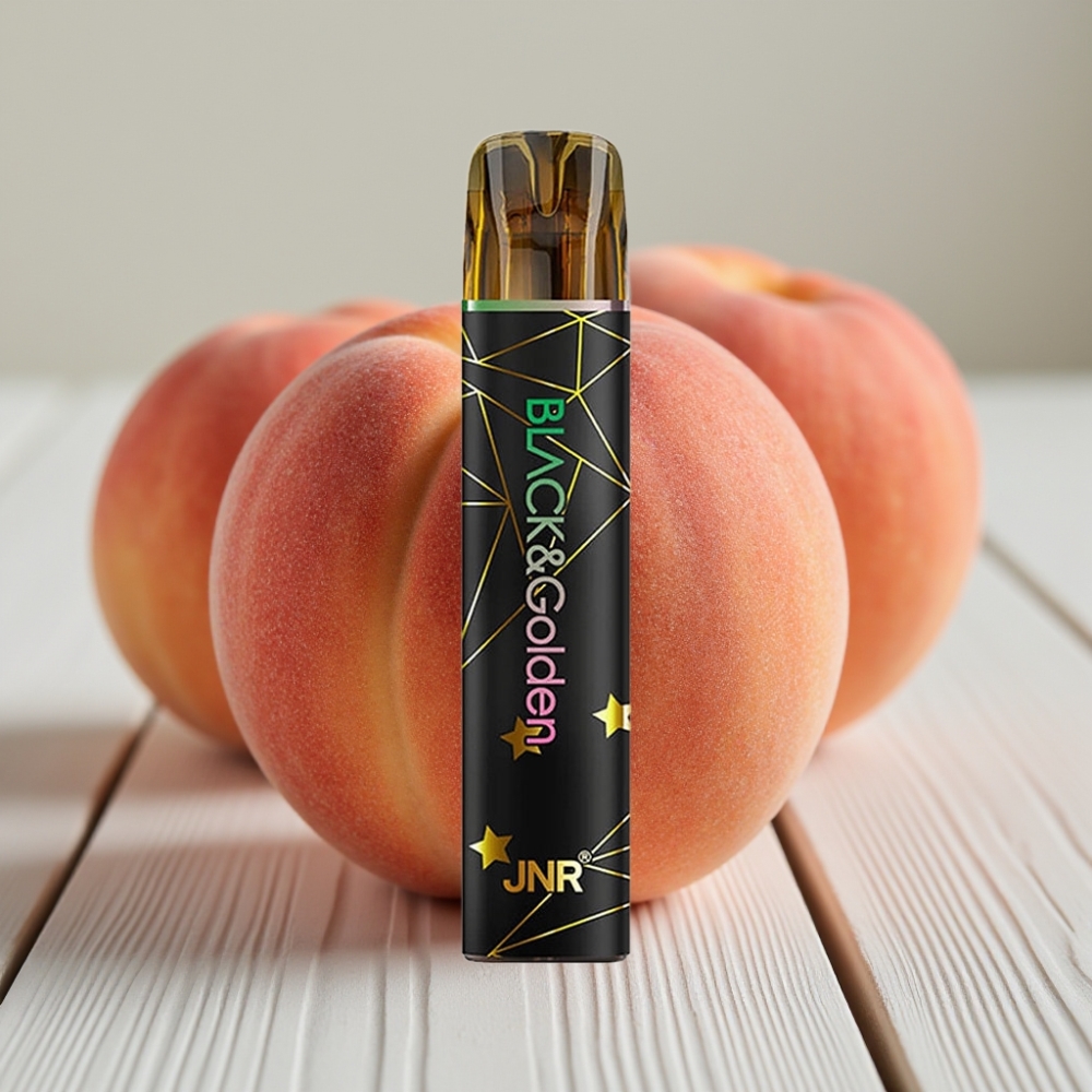 JNR BlackGolden 600+200 Puffs Tek Kullanımlık Vape Şeftali Aromalı 800 Puff 550mAh