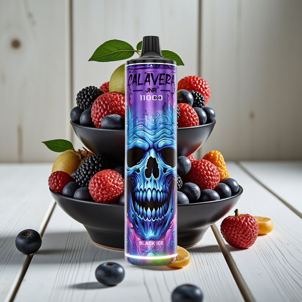 JNR Calavera 11000 Puffs Tek Kullanımlık Vape Siyah Buz Type-C 850mAh 21ml