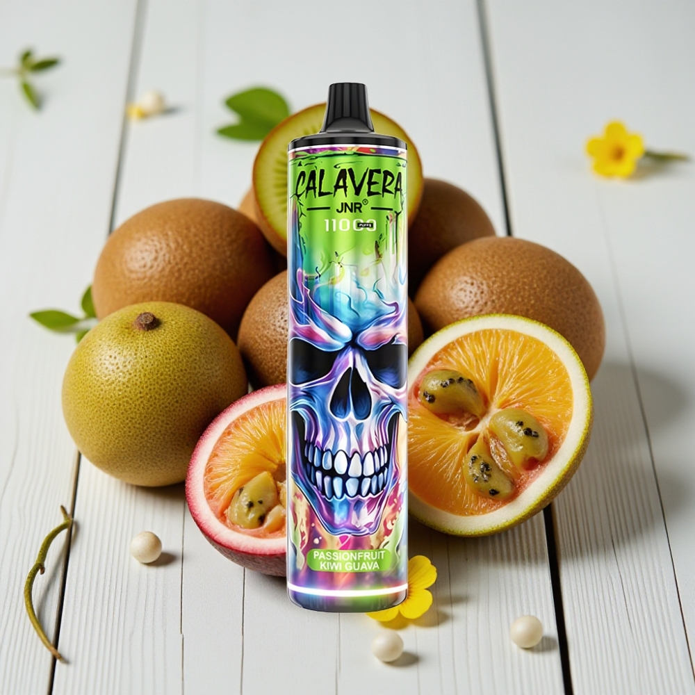 JNR Calavera 11000 Puffs Tek Kullanımlık Vape Çarkıfelek Kivi Guava 850mAh 21ml 10ohm