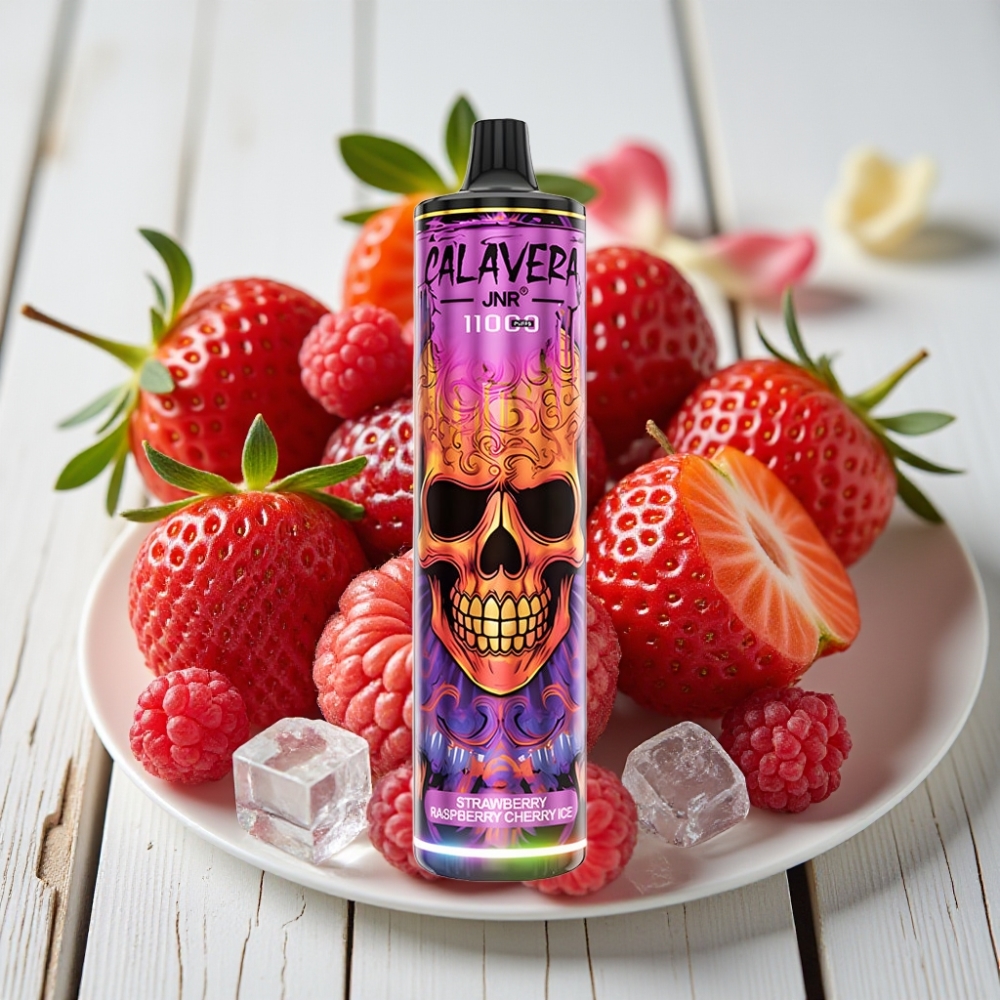 JNR Calavera 11000 Puffs Tek Kullanımlık Vape Çilek Ahududu Kiraz Buz 850mAh 21ml