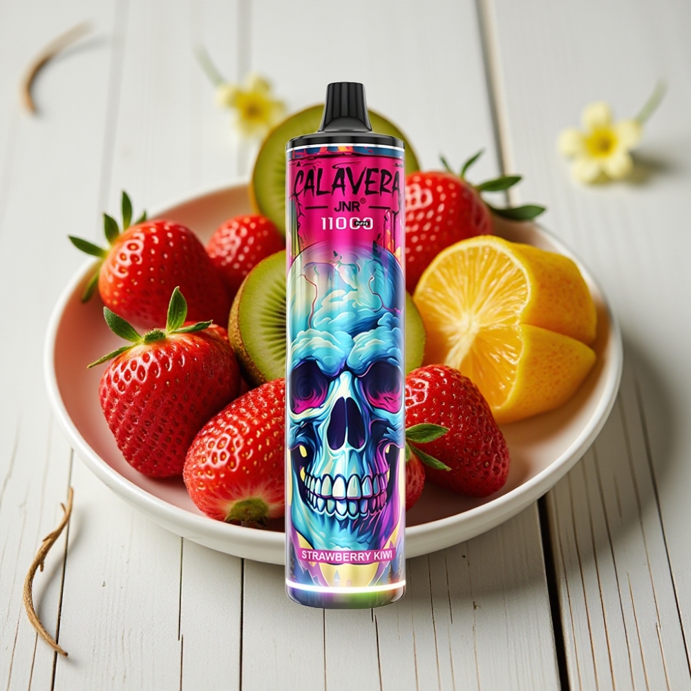 JNR Calavera 11000 Puffs Tek Kullanımlık Vape Çilek Kivi Type-C 850mAh 21ml