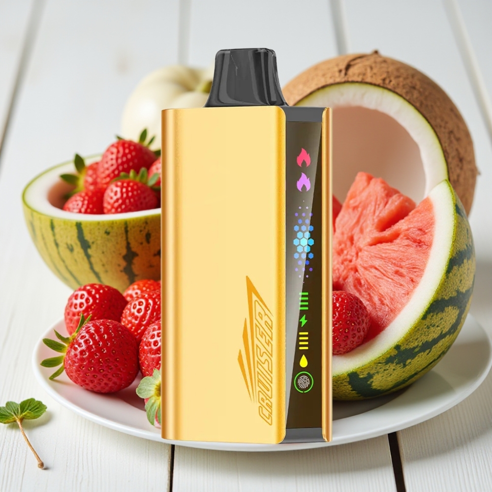 JNR Cruiser 12000 Puf Şarjsız Tek Kullanımlık Vape Çilek Hindistan Cevizi Karpuz – 25ml 12ohm 50mg