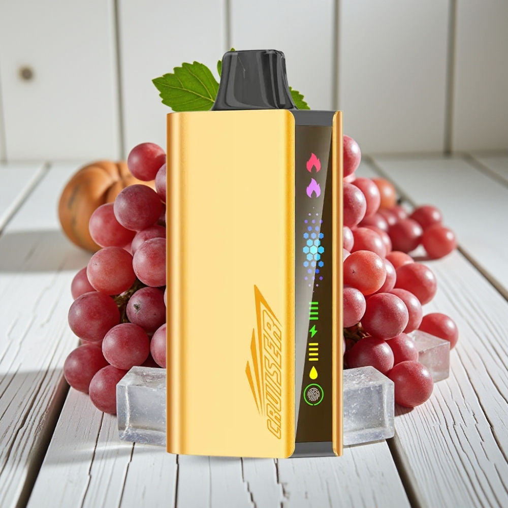 JNR Cruiser 12000 Puffs Şarjsız Tek Kullanımlık Vape Üzüm Buzu - 25ml 3500mAh 12ohm