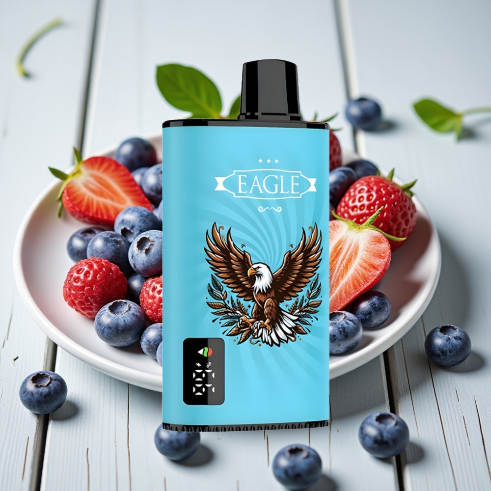 JNR EAGLE Smart 23000 Puff Tek Kullanımlık Vap Blueberry Ice Digital Ekran 10ohm Mesh Coil 750mAh