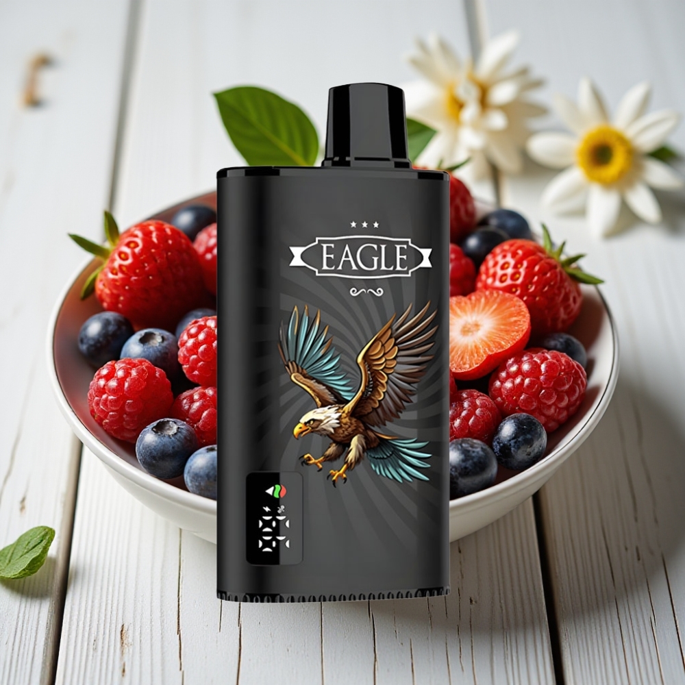 JNR EAGLE Smart 23000 Puffs Tek Kullanımlık Vape Karışık Meyveler Digital Ekran 25ml Type-C