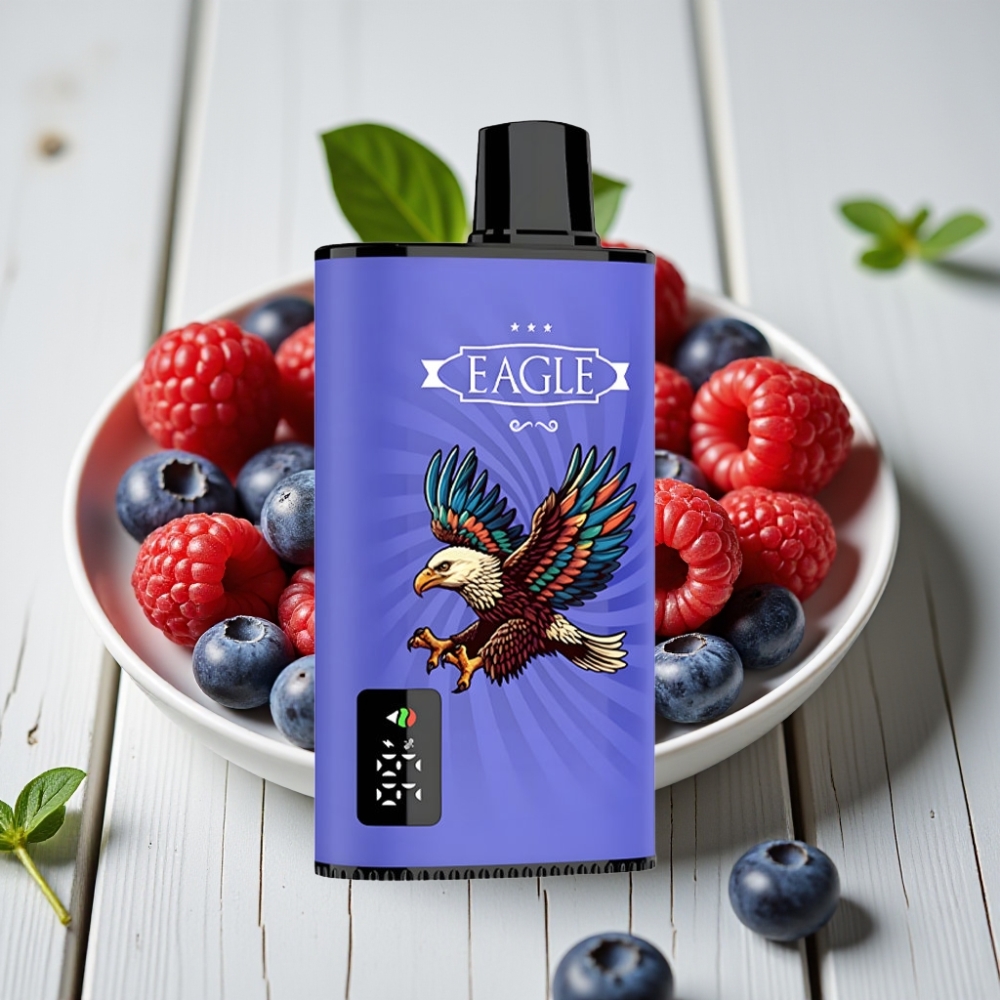 JNR EAGLE Smart 23000 Puffs Tek Kullanımlık Vape Yaban Mersini Ahududu Kiraz 25ml 750mAh Type-C