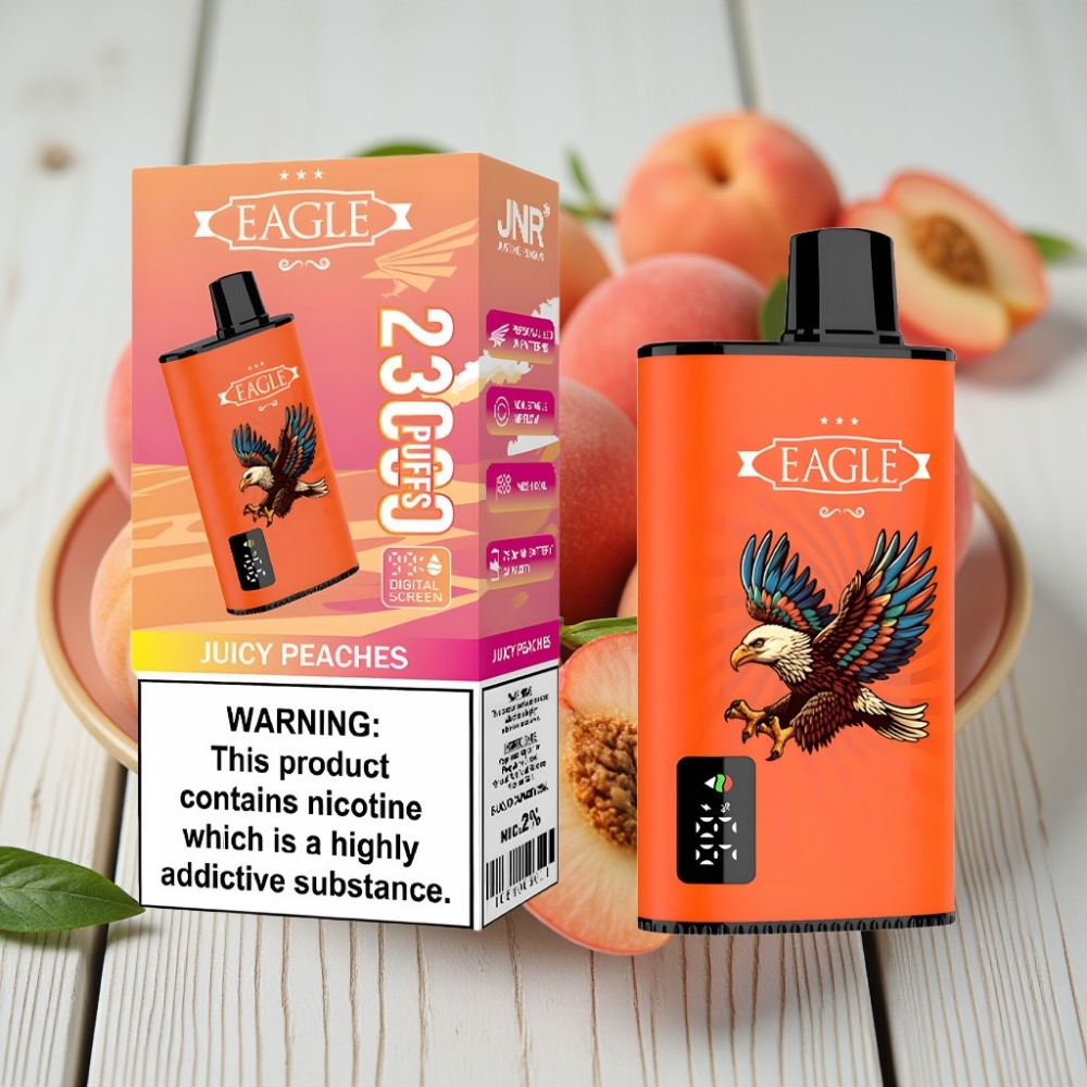 JNR EAGLE Smart 23000 Puffs Tek Kullanımlık Vape Şeftali Aromalı 25ml 750mAh 2 Nikotin