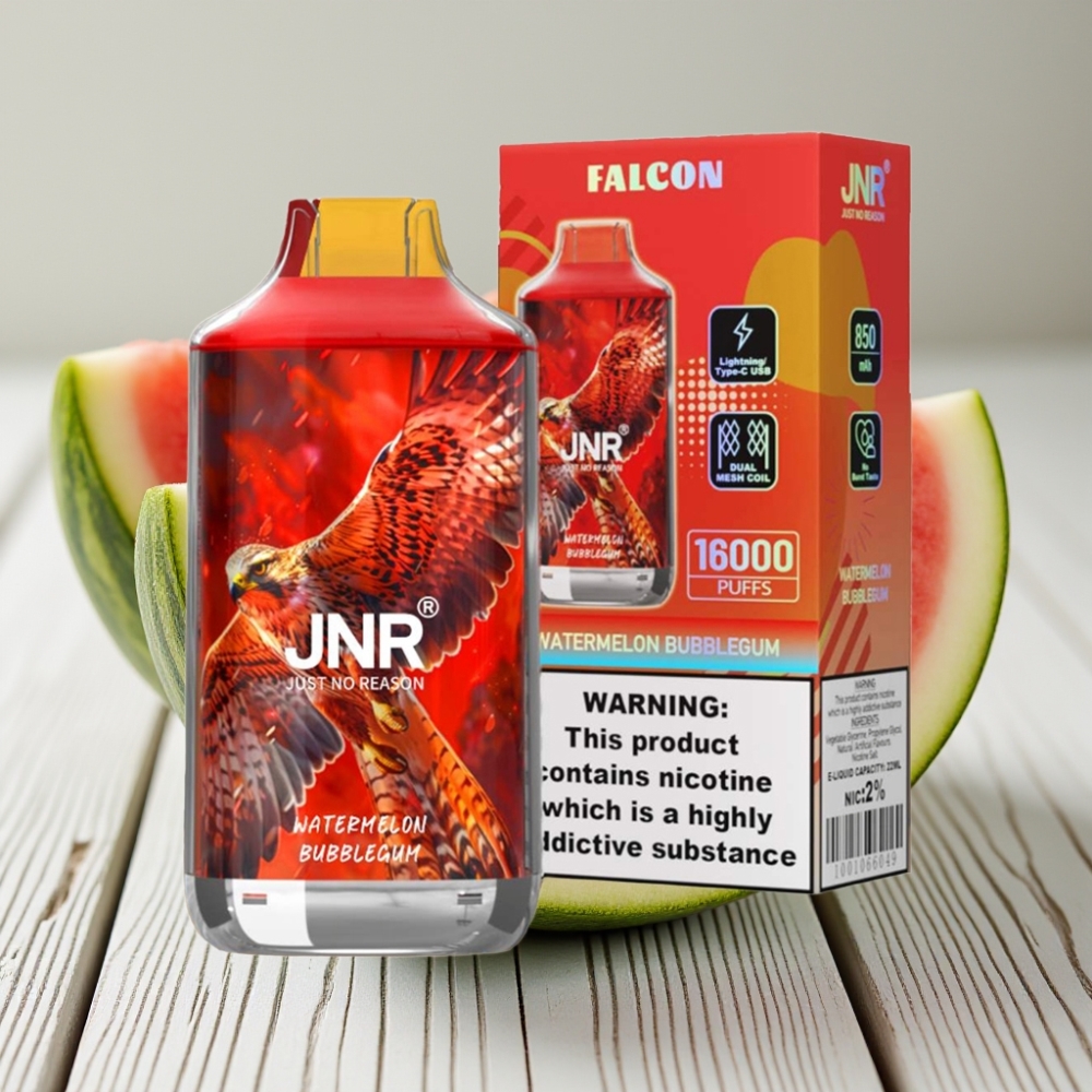 JNR Falcon 16000 Puffs Karpuzlu Sakız Aromalı 850mAh 22ml Dual Mesh Coil Type C