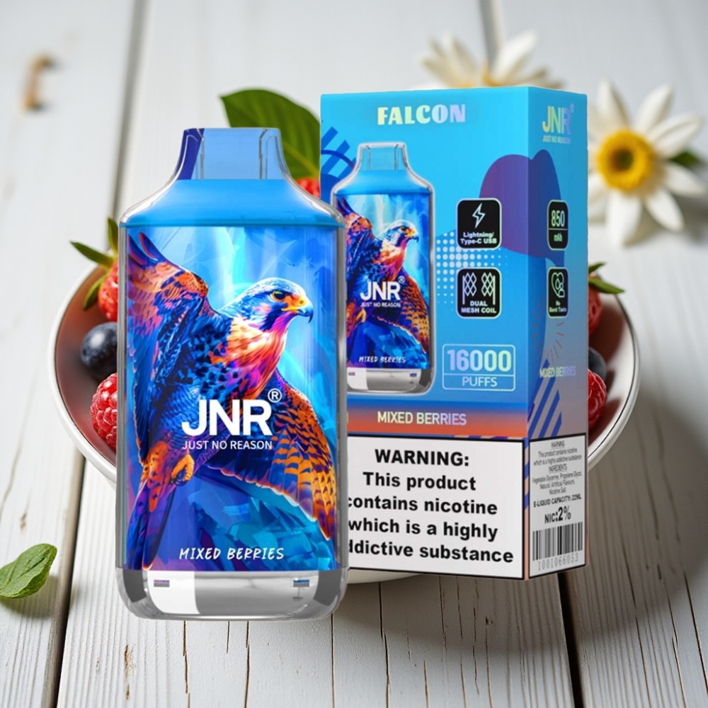JNR Falcon 16000 Puffs Karışık Meyveler 850mAh 22ml Dual Mesh Coil