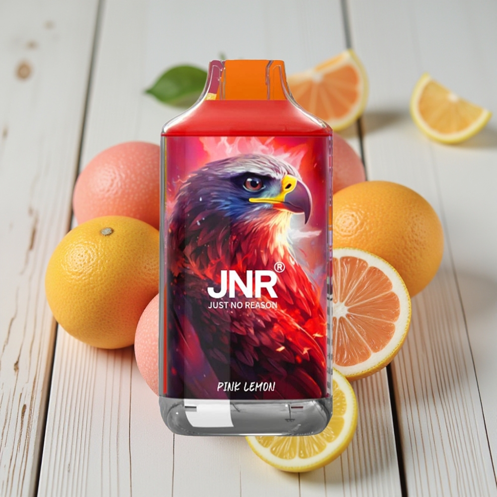 JNR Falcon 16000 Puffs Pembe Limon – 850mAh 22ml Çift Mesh Coil Tip C Şarj