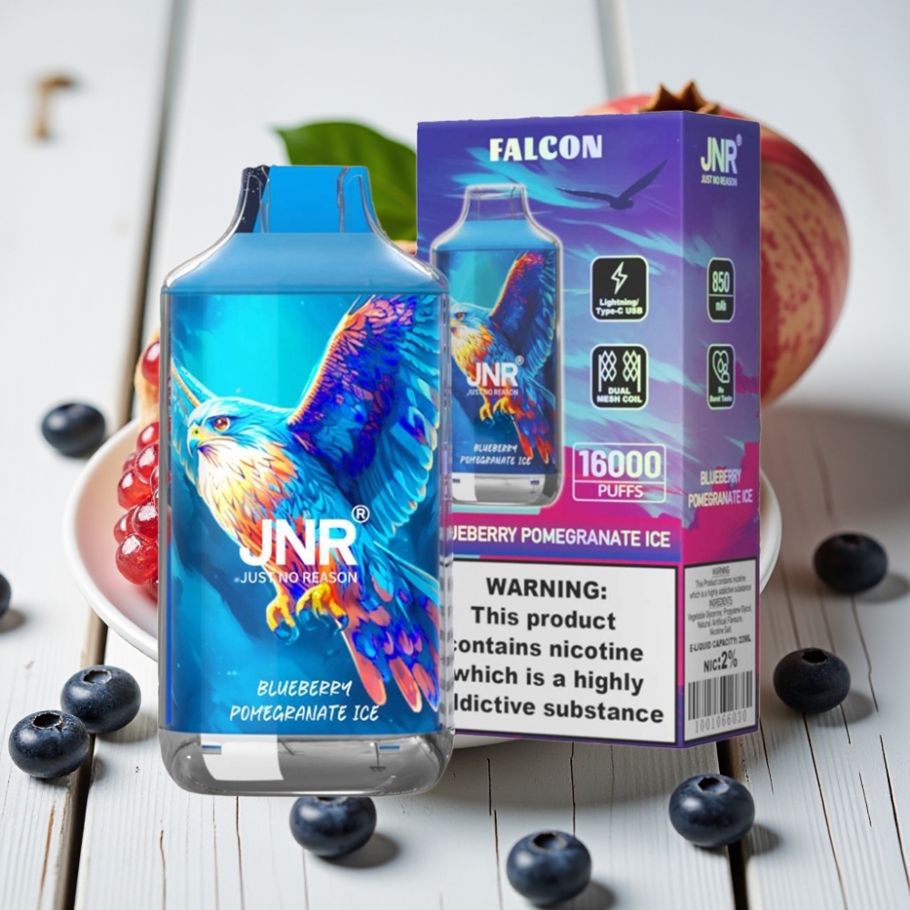 JNR Falcon 16000 Puffs Yaban Mersini Nar Buz - 850mAh 22ml Dual Mesh Coil