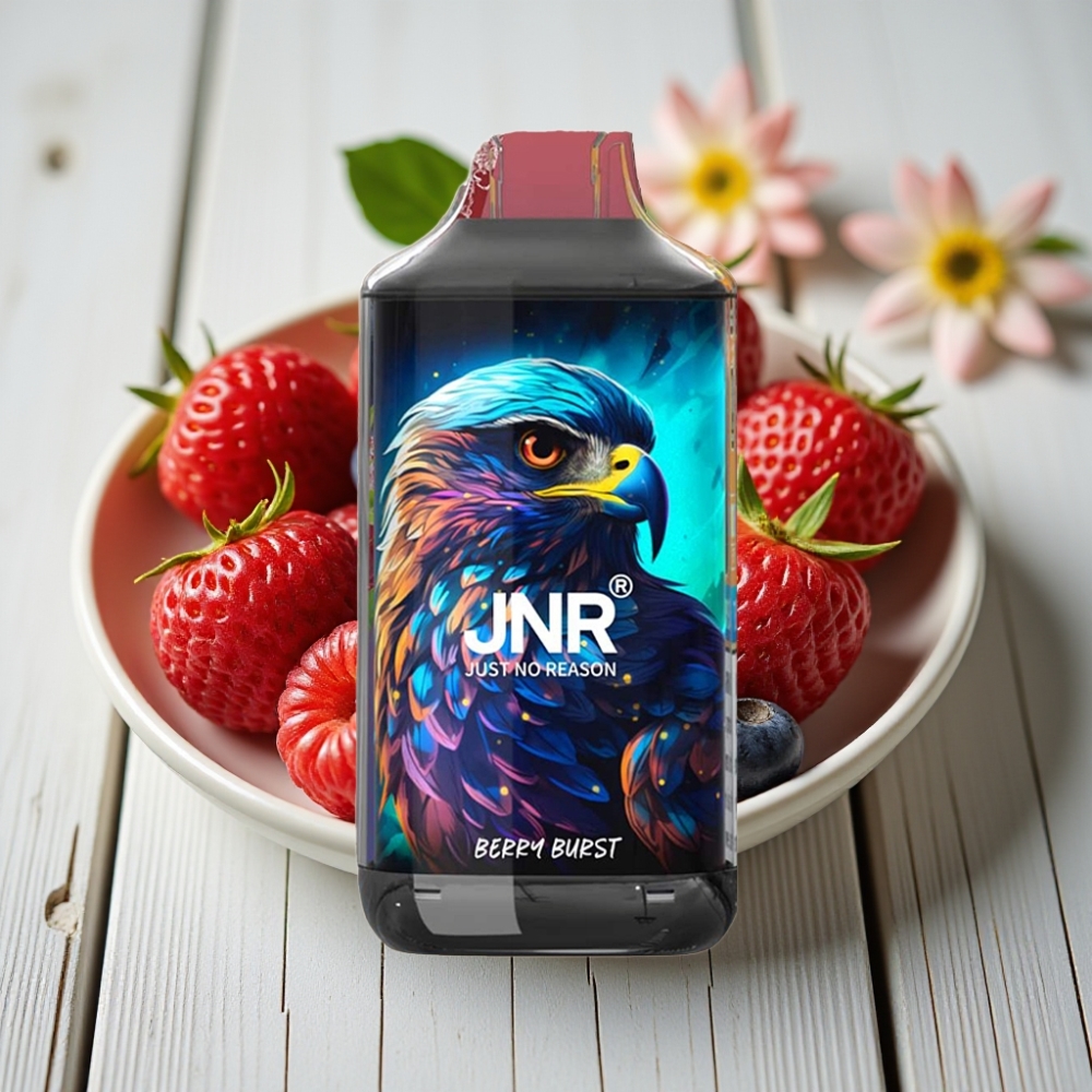JNR Falcon 16000 Puffs Çilek Patlaması 850mAh 22ml Dual Mesh Coil