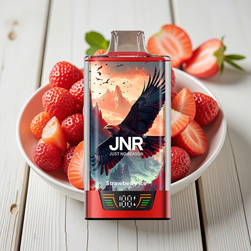 JNR Falcon Pro 28000 Tek Kullanımlık Vape Çilek Buz 30ml 28000 Puff 5 Nikotin