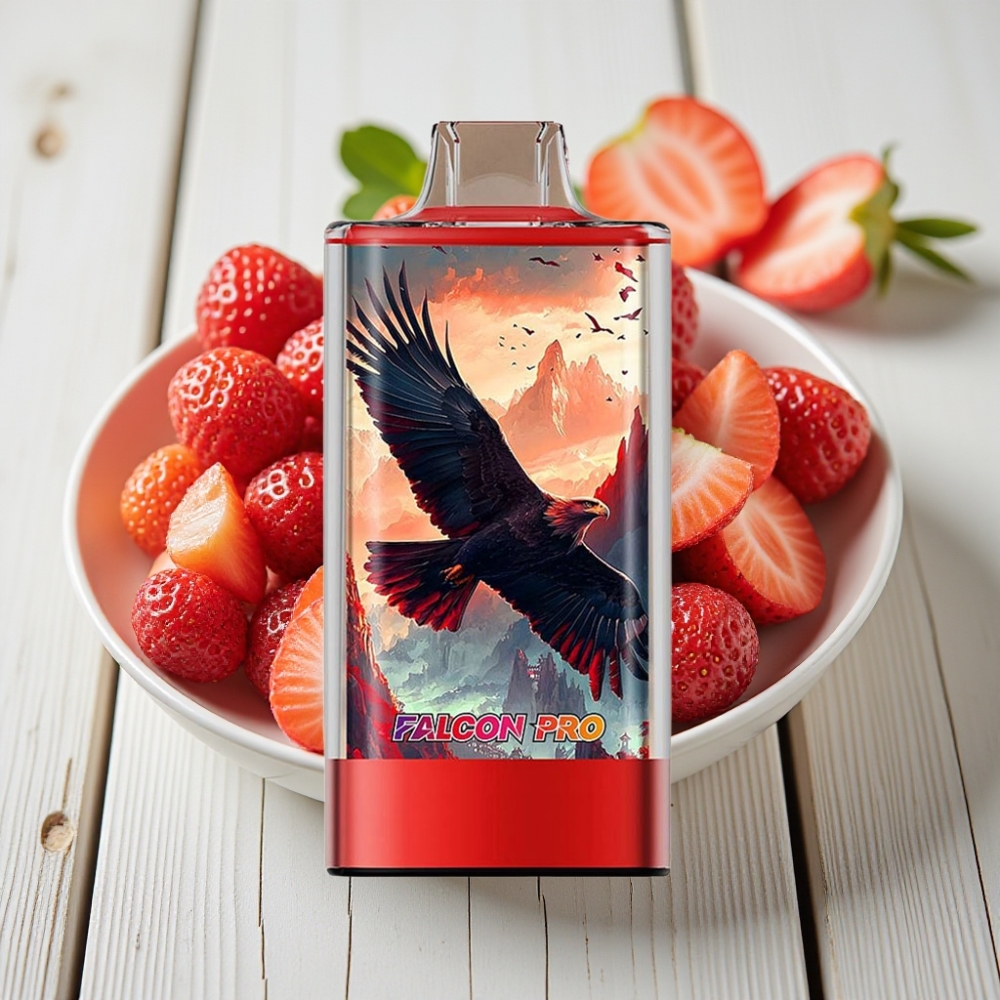 JNR Falcon Pro 28000 Tek Kullanımlık Vape Çilek Buz 30ml 28000 Puff 5 Nikotin