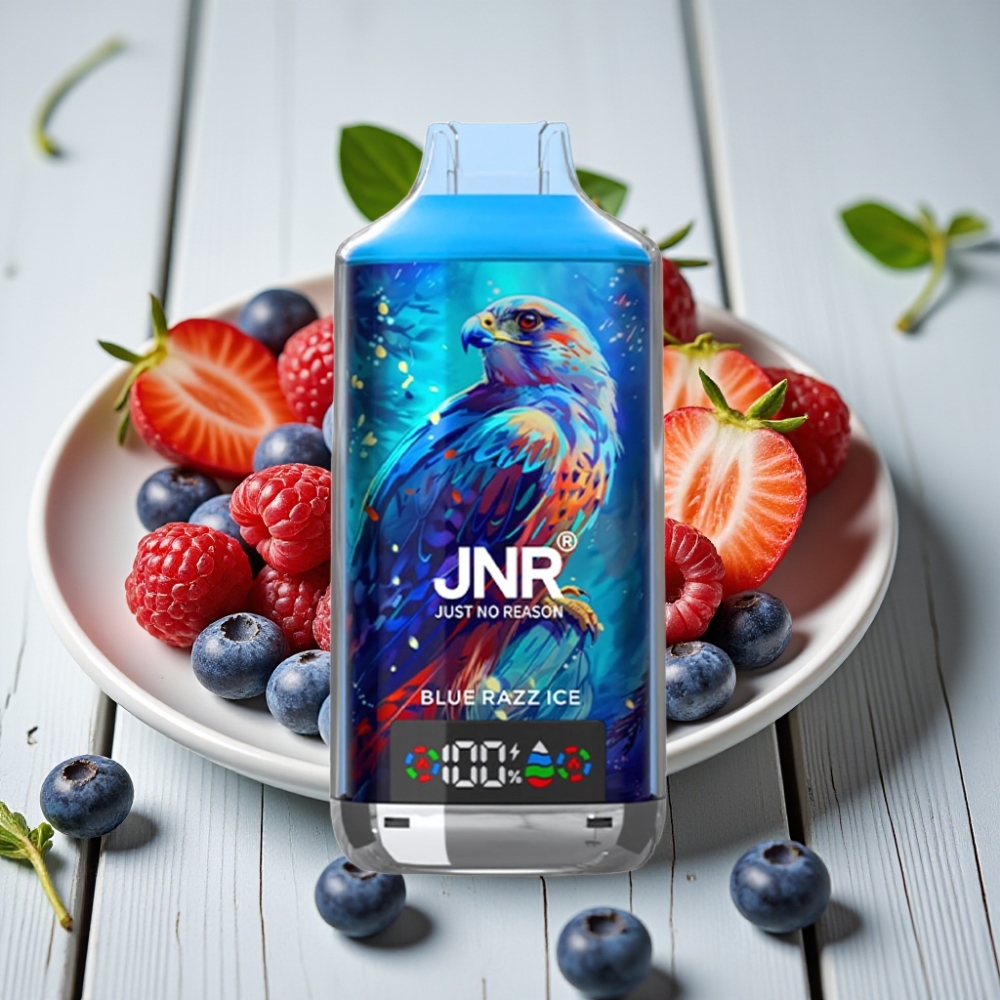 JNR Falcon X 18000 Puffs Mavi Ahududu Buz – 750mAh 24ml Çift Mesh