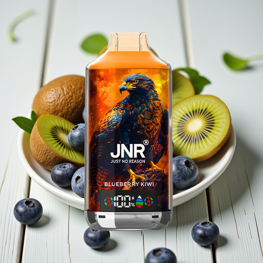 JNR Falcon X 18000 Puffs Yaban Mersini Kivi 24ml 750mAh Çift Mesh Coil Tip-C
