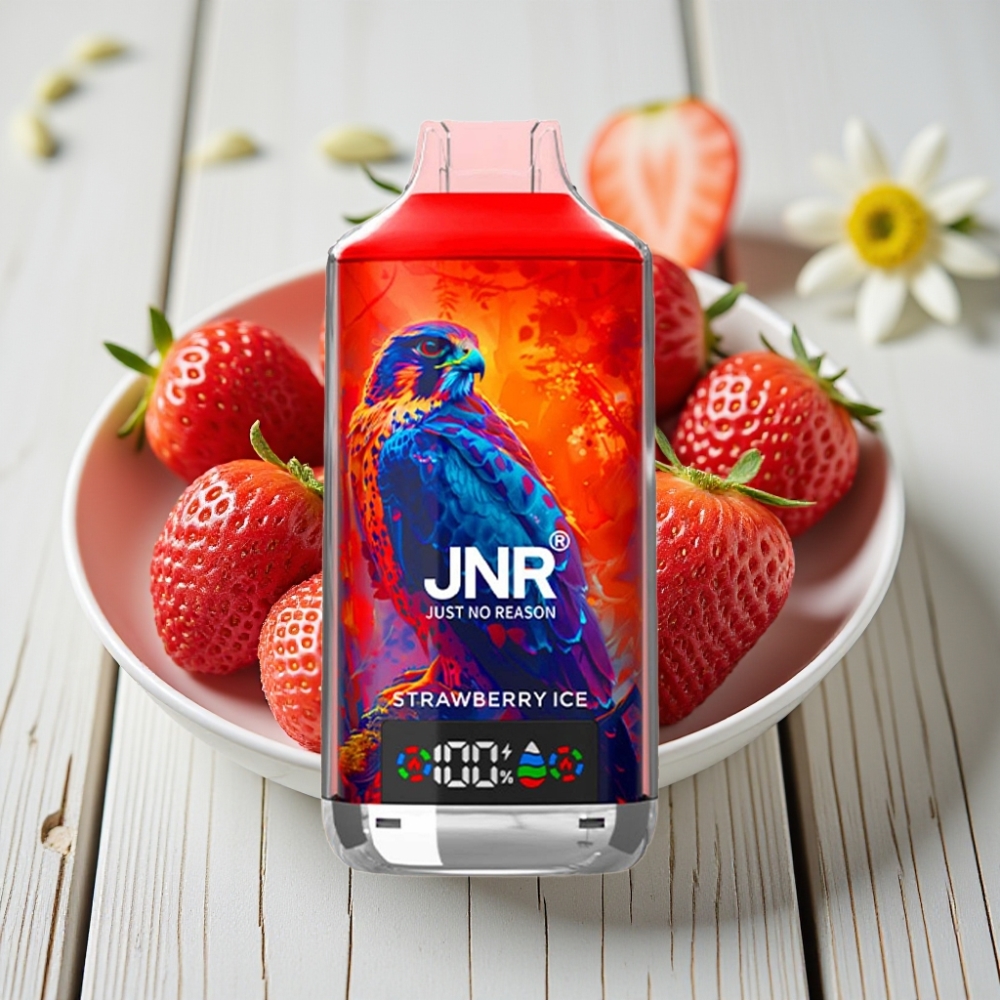 JNR Falcon X 18000 Puffs Çilek Buz Tek Kullanımlık Vape – 24ml 750mAh Type-C