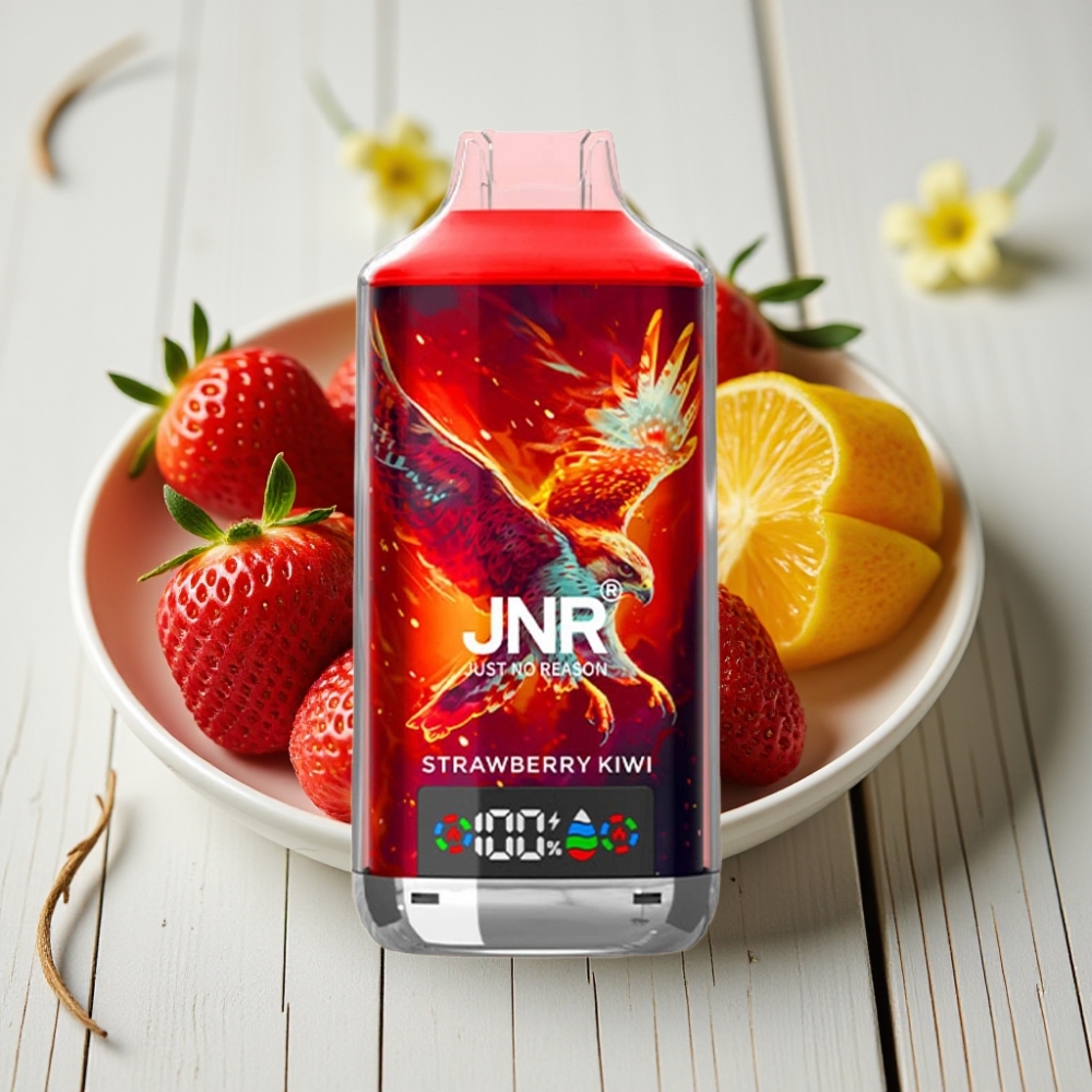 JNR Falcon X 18000 Puffs Çilek Kivi – 24ml 750mAh Dual Mesh Coil